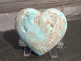 Caribbean Calcite Gemstone Heart 3"H x 3.25"W