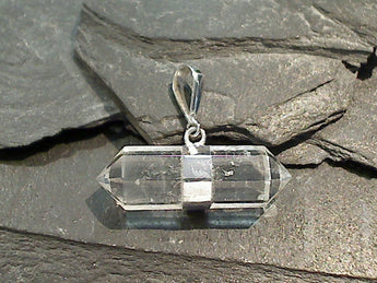 Clear Quartz, Sterling Silver Crystal Point Pendant