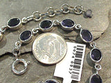 7.75" - 8.75" Iolite, Sterling Silver Bracelet