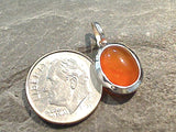 Sterling Silver, Carnelian Small Pendant