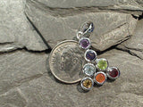 Chakra Stones, Sterling Silver Small Pendant