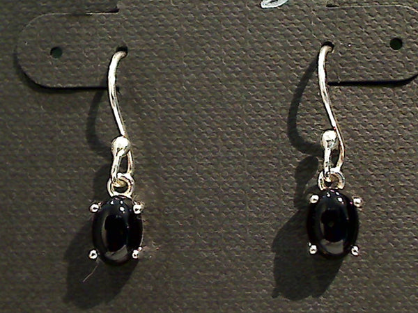 Black Onyx, Sterling Silver Small Earrings