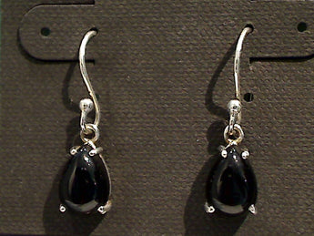 Black Onyx, Sterling Silver Small Earrings