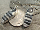 Zebra Skin Jasper, Sterling Silver Earrings