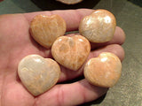 Peach Moonstone 1.25" Heart
