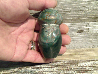 Jasper 3.25" x 1.75" Carved Gemstone Mushroom