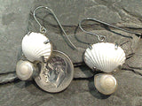Sea Shells, Sterling Silver Earrings