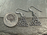 Sterling Silver Celtic Trinity Knot And Triskele Small Earrings