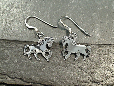 Sterling Silver Small Horse Earrings