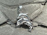 Sterling Silver Three Dolphins Pendant