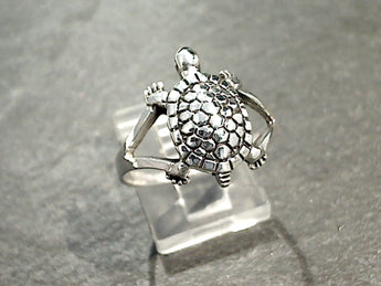 Size 8.75 Sterling Silver Sea Turtle Ring
