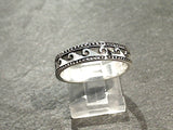 Size 6 Sterling Silver 4mm Dotted Waves Ring