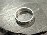 Size 5 Sterling Silver 4mm Dotted Waves Ring