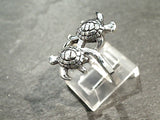 Size 7.75 Sterling Silver Sea Turtles Ring