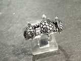 Size 9.5 Sterling Silver Sea Turtles Ring