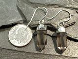 Smokey Quartz Crystal Point, Sterling Silver Earrings