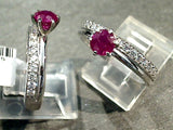 Size 9 GF Ruby, CZ, Sterling Silver Ring