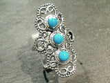 Size 9.25 Turquoise, Sterling Silver Ring