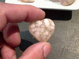 Flower Agate Small Heart 10g-15g