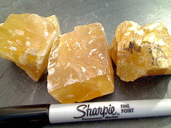Rough Honey Calcite 100g - 150g Specimen