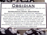 Pillow Palm Stone - Obsidian 1.75" x 1.25"