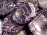 Worry Stone - Chevron Amethyst 2" x 1.5"