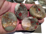 Worry Stone - African Bloodstone 2" x 1.5"