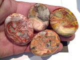Worry Stone - Crazy Lace Agate 2" x 1.5"