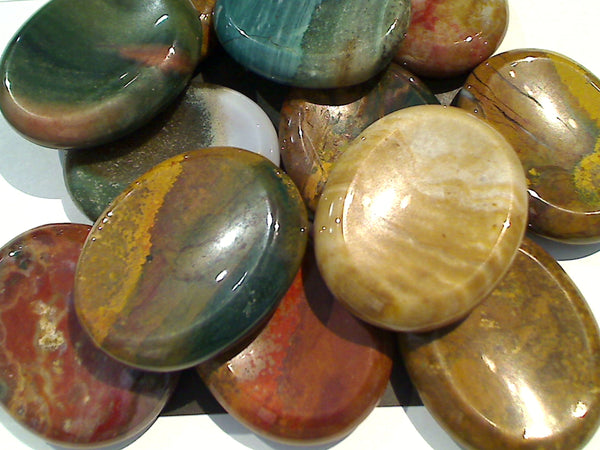 Worry Stone - Ocean Jasper 2" x 1.5"