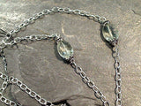 Adj. to 18.5" Green Amethyst, Sterling Silver Necklace