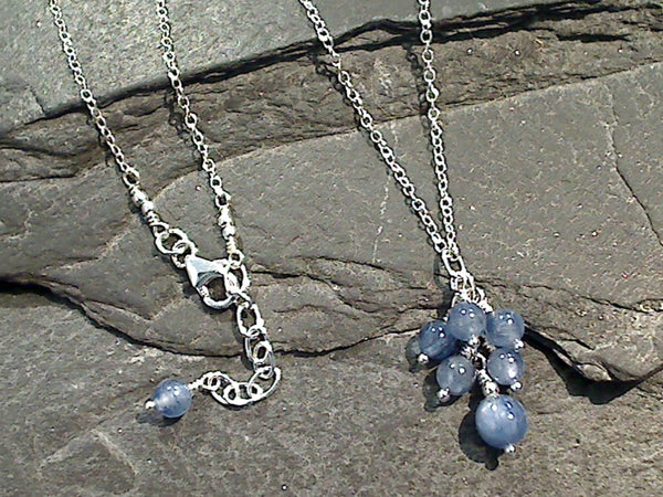 18" - 19" Kyanite, Sterling Silver Necklace