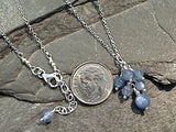 20" - 21" Kyanite, Sterling Silver Necklace