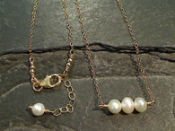 20" - 21" Pearl, Gold Filled Necklace