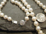18" Hand Knotted 8MM Pearl, Sterling Necklace