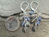 Kyanite, Labradorite, Sterling Silver Earrings