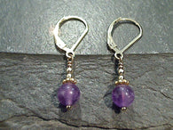 Amethyst, Gold Filled Earrings