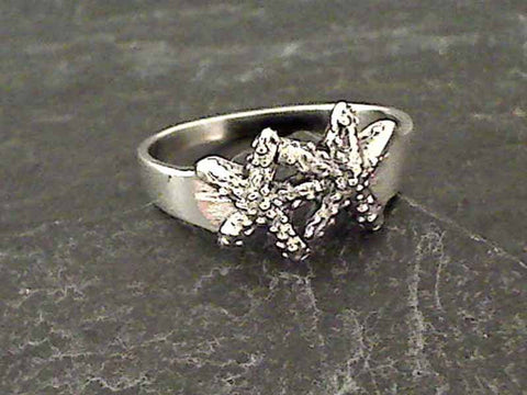 Size 8.75 Sterling Silver Starfish Ring