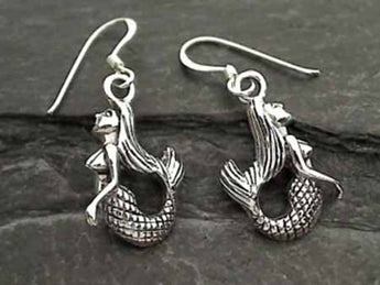 Sterling Silver Mermaid Earrings