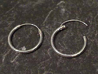 14mm X 1.2MM Sterling Silver Hoops
