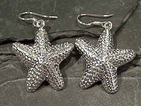 Sterling Silver Starfish Earrings