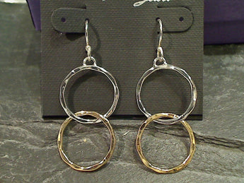 Sterling Silver, Gold Plated Earrings
