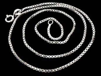 16" Thick Gauge 1.2mm Box Chain, Sterling