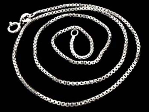 30" Thick Gauge 1.2mm Box Chain, Sterling