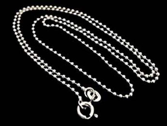 30" Thin Gauge 1.5mm Ball Chain, Sterling