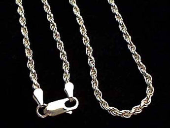 30" Thick Gauge 2.5mm Rope Chain, Sterling