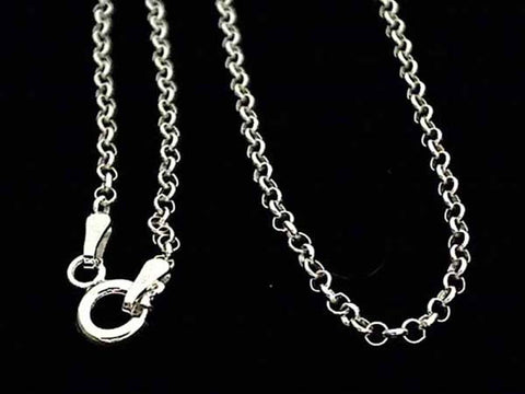 18" Thin 2mm Rolo Chain, Sterling Silver