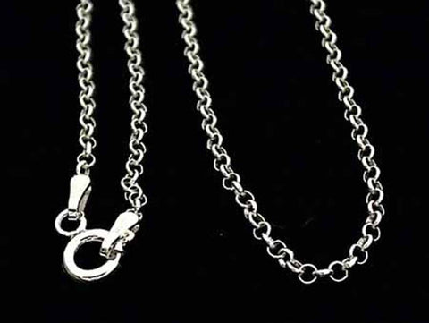 16" Thin 2mm Rolo Chain, Sterling Silver