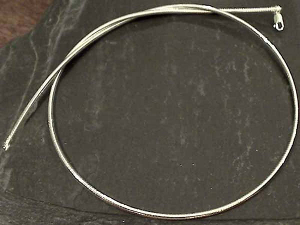 20" 2mm Sterling Silver Round Omega