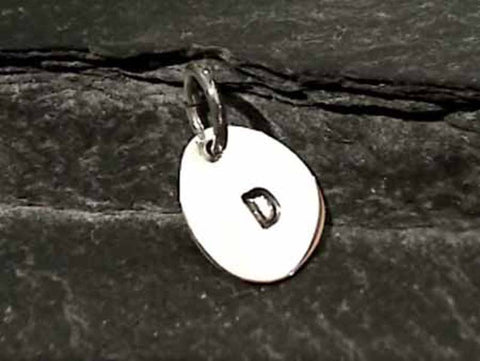 Sterling Silver Letter "D" Charm