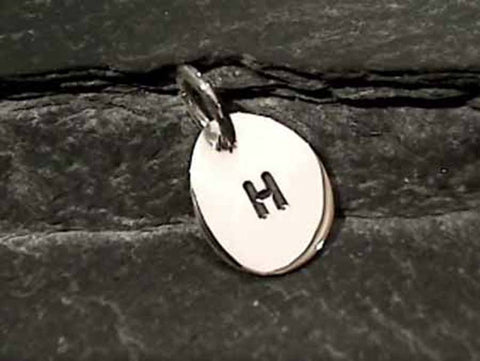Sterling Silver Letter "H" Charm